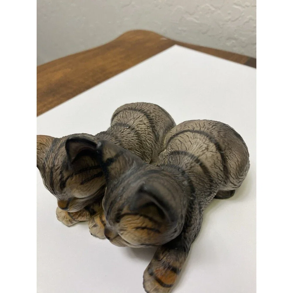 Vintage Harvey Knox Kingdom Double Tabby Kittens Figurine C0015 Japan Bisque